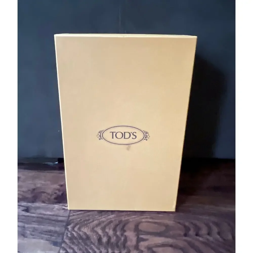 $895 NIB Tod's Black Leather Spoiler Shearling Trim Sneakers Shoes 6.5 US 7.5